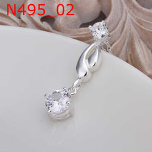 Best Gift silver plated pendants Crystal colar feminino Factory 5 ELY