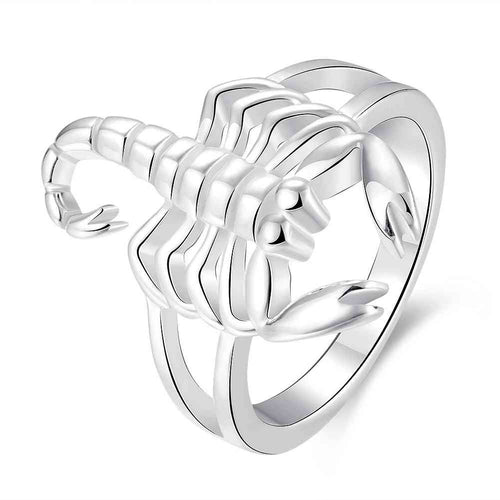 Best Gift silver plated rings Scorpion aliancas jewelry display 739 ELY