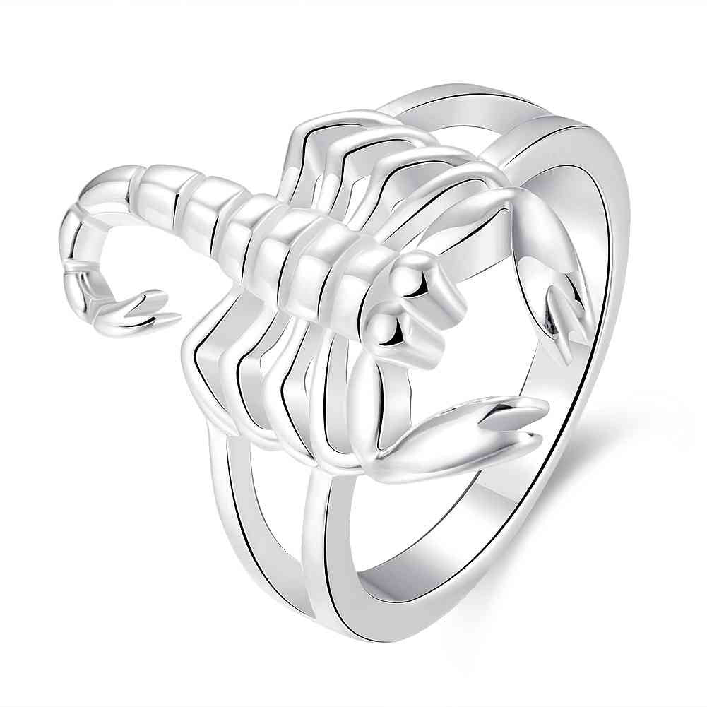 Best Gift silver plated rings Scorpion aliancas jewelry display 739 ELY