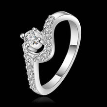 Best Gift silver wedding rings Musicwhite gem anel ruby jewelry 22 ELY