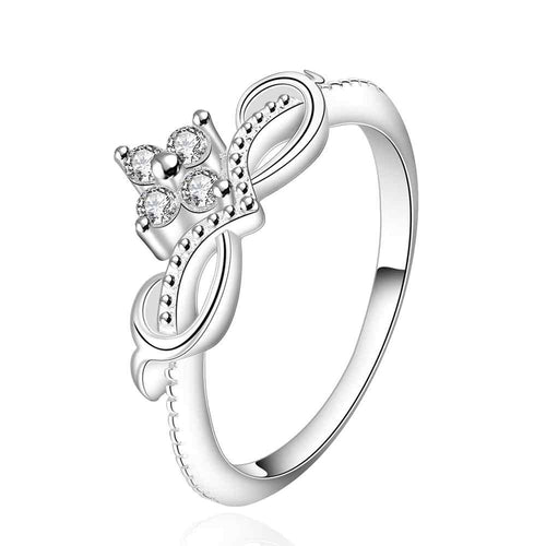 Best Gift silver wedding rings crown a easy way men ring 7 ELY