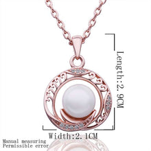 18K Gold Plating necklace men pink circle pear collares Personalized ELY