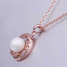 18K Gold Plating necklace men pink circle pear collares Personalized ELY