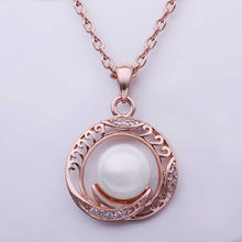 18K Gold Plating necklace men pink circle pear collares Personalized ELY