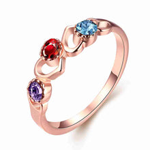 18K Gold Plating wedding ring Color heart-shaped bague joias318 ELY
