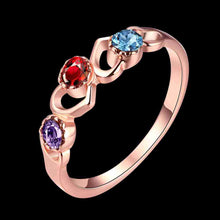 18K Gold Plating wedding ring Color heart-shaped bague joias318 ELY