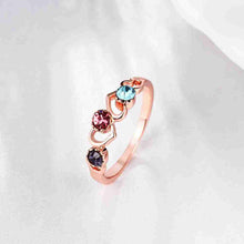 18K Gold Plating wedding ring Color heart-shaped bague joias318 ELY