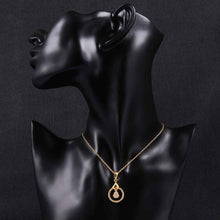 18K Gold Plated pendant necklace casual circle collier plastron jewerly accessories SKGN 41 ELY