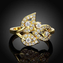 18k gold plated rings for men Crystal leaves anel masculino jewelry display2 5 ELY