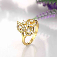 18k gold plated rings for men Crystal leaves anel masculino jewelry display2 5 ELY