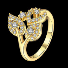 18k gold plated rings for men Crystal leaves anel masculino jewelry display2 5 ELY