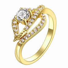 18k gold plated rings for men Hover four feet set crystal aneis Jewelry European Style ELY