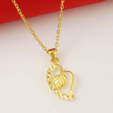 24k gold plated necklaces peach collier femme charms274 ELY