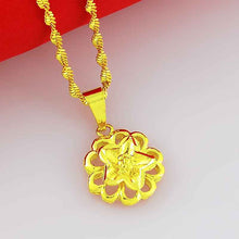 24k gold plated necklaces peach collier femme charms274 ELY