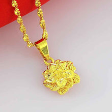 24k gold plated necklaces peach collier femme charms274 ELY