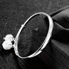925 silver bangles Smooth lob Women Wedding Bracelet ruby jewelry HBB 44 ELY