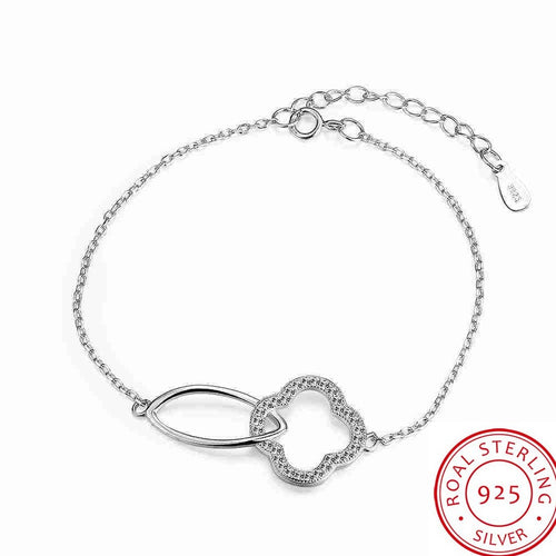 925 sterling silver pulseras Flower heart button pulseiras horloge STVH 34 ELY