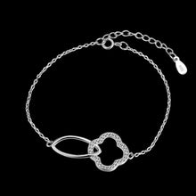 925 sterling silver pulseras Flower heart button pulseiras horloge STVH 34 ELY