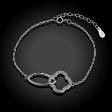 925 sterling silver pulseras Flower heart button pulseiras horloge STVH 34 ELY