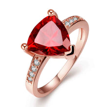 acessorios para mulher rings Insets triangle opal ruby jewelry159 ELY