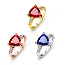 acessorios para mulher rings Insets triangle opal ruby jewelry159 ELY