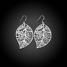 silver earing Leaf drop oorbellen wedding jewelry 273 ELY