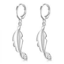 silver earing Leaf drop oorbellen wedding jewelry 273 ELY