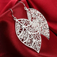 silver earing Leaf drop oorbellen wedding jewelry 273 ELY