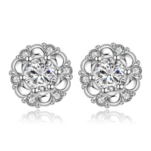 silver earings Red Stone stud cuff wedding jewelry 2 ELY