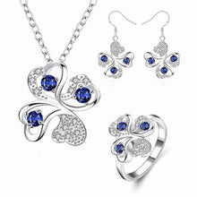 silver jewelry sets Quatrefoil Necklace+Earrings +Anklet+ R african jewelry set sport 43 ELY