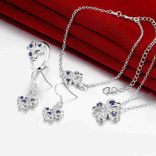 silver jewelry sets Quatrefoil Necklace+Earrings +Anklet+ R african jewelry set sport 43 ELY
