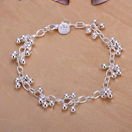 silver plated bracelets Sand grapes bead friendship bracelets Personalized HBH 15 ELY