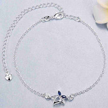 silver plated jewelry ankle bracelet Flower in full bloom leg jewelry ruby jewelry ELY