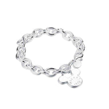 silver plated pulseras Mickey Tag bracelete Jewelry European Style HBH 31 ELY