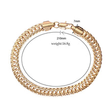 Mens Thick Solid Color 18K Gold Plated Chain Bracelets M3AO ELY