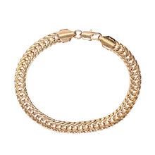Mens Thick Solid Color 18K Gold Plated Chain Bracelets M3AO ELY