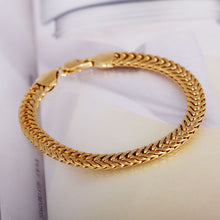 Mens Thick Solid Color 18K Gold Plated Chain Bracelets M3AO ELY