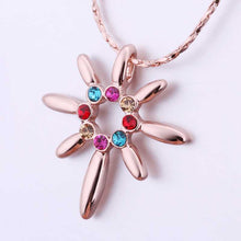 Luxurio 18K Gold Plating necklaces & pendants Colored flowers collar Hand Madeball ELY
