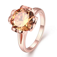 Luxurio 18K Gold Plating rings Polygon package inserts anillos bone181 ELY