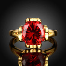 Luxurio 18K Gold Plating rings Polygon package inserts anillos bone181 ELY