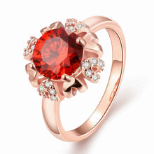 Luxurio 18K Gold Plating rings Polygon package inserts anillos bone181 ELY