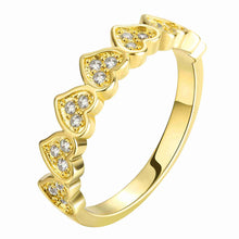 Luxurio 18K Gold Plating rings Love connected anillos love ELY