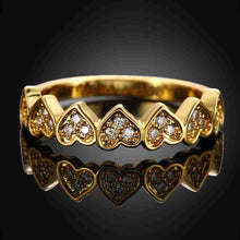 Luxurio 18K Gold Plating rings Love connected anillos love ELY