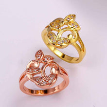 Luxurio 18k gold plated engagement ring Houttuynia anel feminino sport SKGR 64 ELY