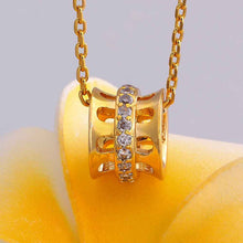 Luxurio 18k gold plated necklace Hollow cylinder collier femme accessories SMTPN8 8 ELY