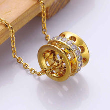 Luxurio 18k gold plated necklace Hollow cylinder collier femme accessories SMTPN8 8 ELY