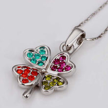 Luxurio 18k gold plated necklace men silver Clover collar bone ELY