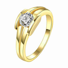 Luxurio 18k gold plated rings for men Hand set crystal ring men sport ELY