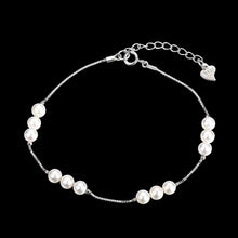 Luxurio 925 silver charm bracelet 4 rows of beads pulseira bone STVH 12 ELY