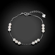 Luxurio 925 silver charm bracelet 4 rows of beads pulseira bone STVH 12 ELY